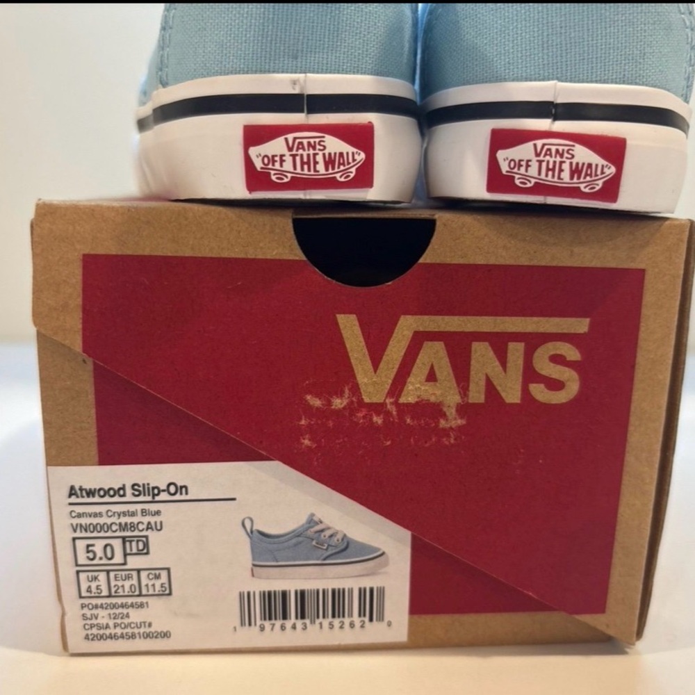 Vans Unisex Atwood Slip-on Shoe
Crystal BlueToddler Size 5 - Picture 9 of 9